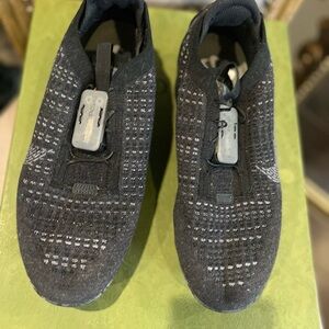 Nike Black and Gray Slip-On Athletic Shoes